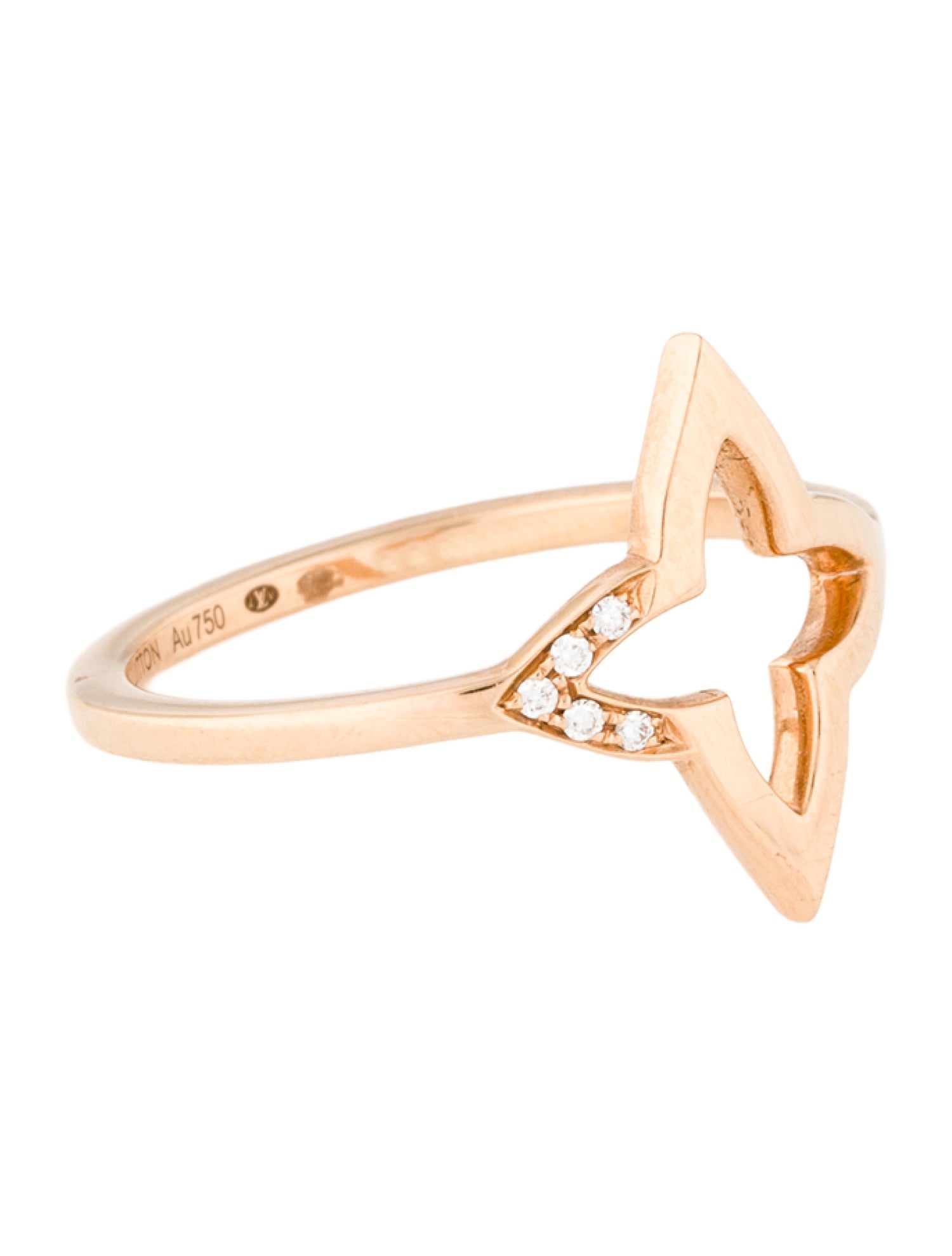 Louis Vuitton 18K Diamond Ombre Blossom Ring