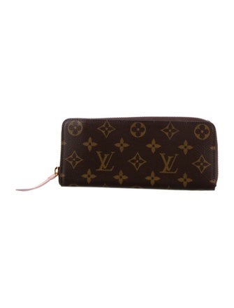 Louis Vuitton LV Monogram Coated Canvas Clemence Wallet