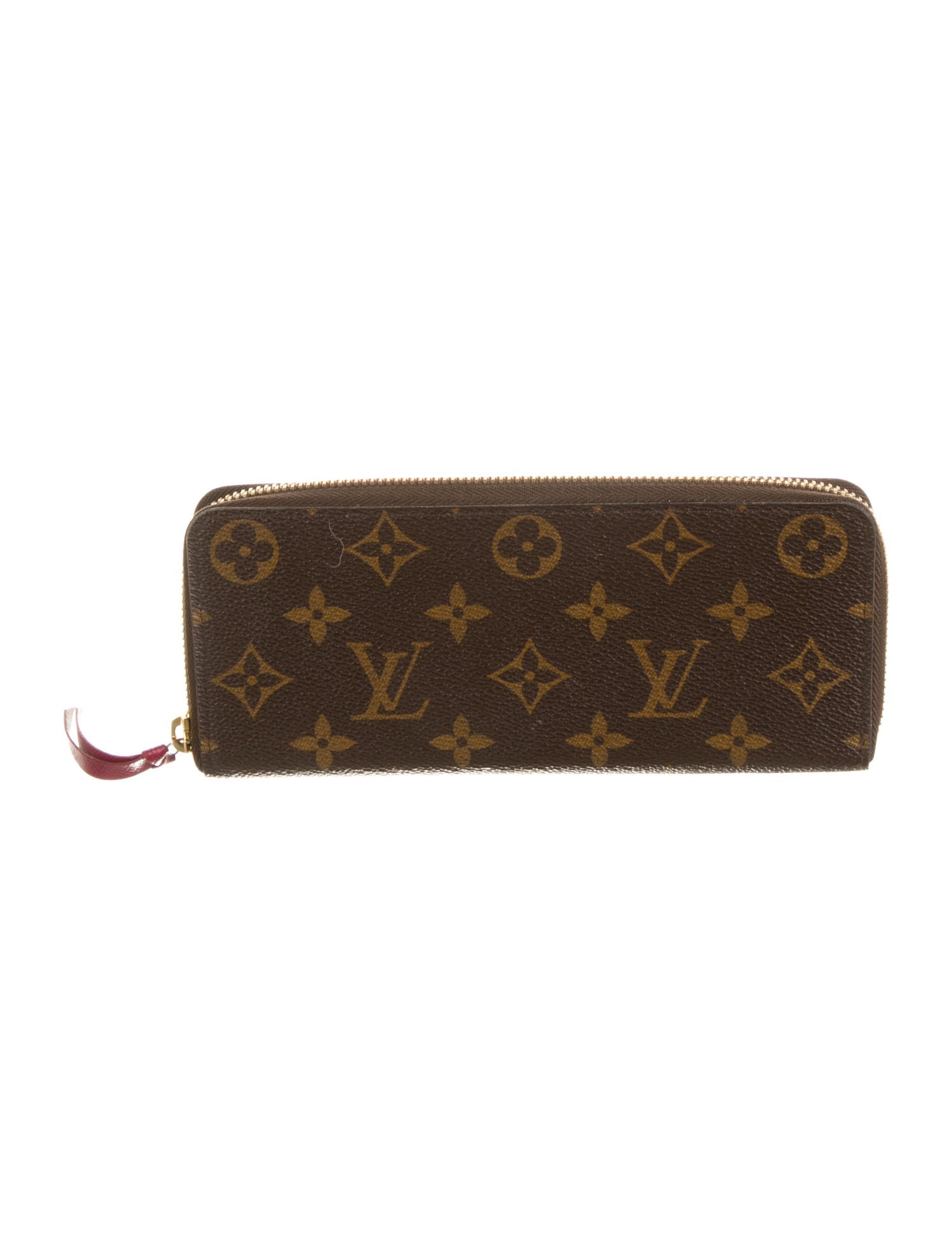 Louis Vuitton LV Monogram Coated Canvas Clemence Wallet