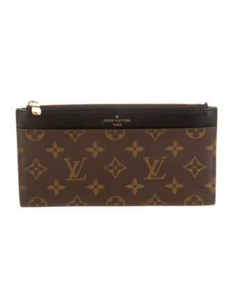 Louis Vuitton LV Monogram Coated Canvas Slim Purse