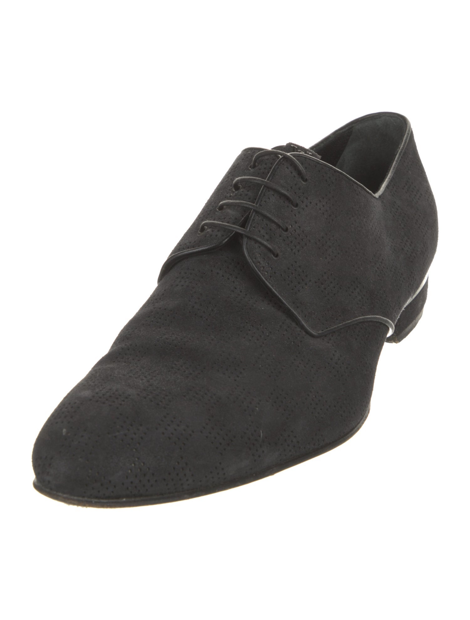 Louis Vuitton Suede Glitter Accents Derby Shoes