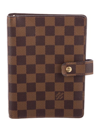 Louis Vuitton Damier Ebene Medium Ring Agenda Cover
