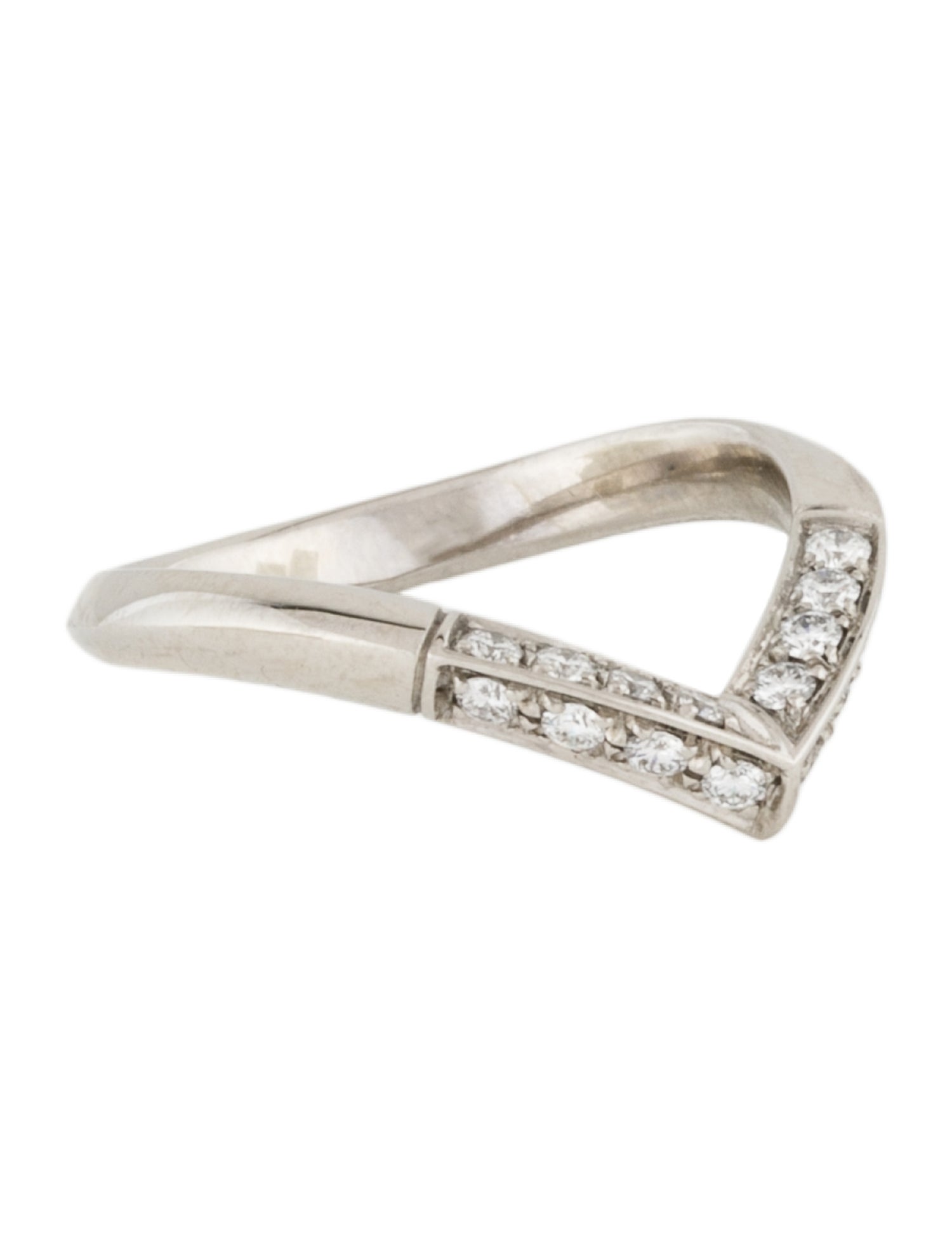 Louis Vuitton Platinum Diamond Pavé V Band