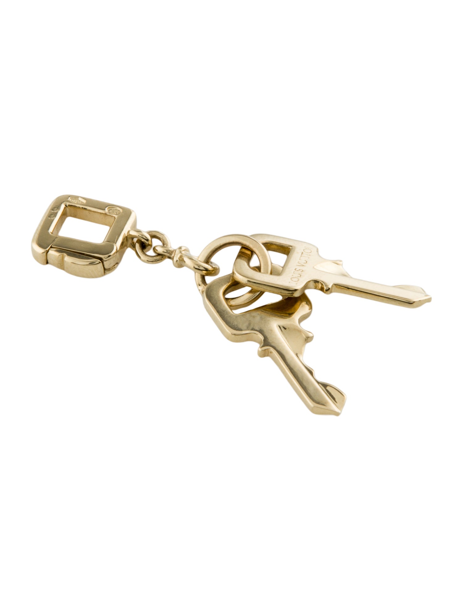 Louis Vuitton 18K Double Key Charm Pendant