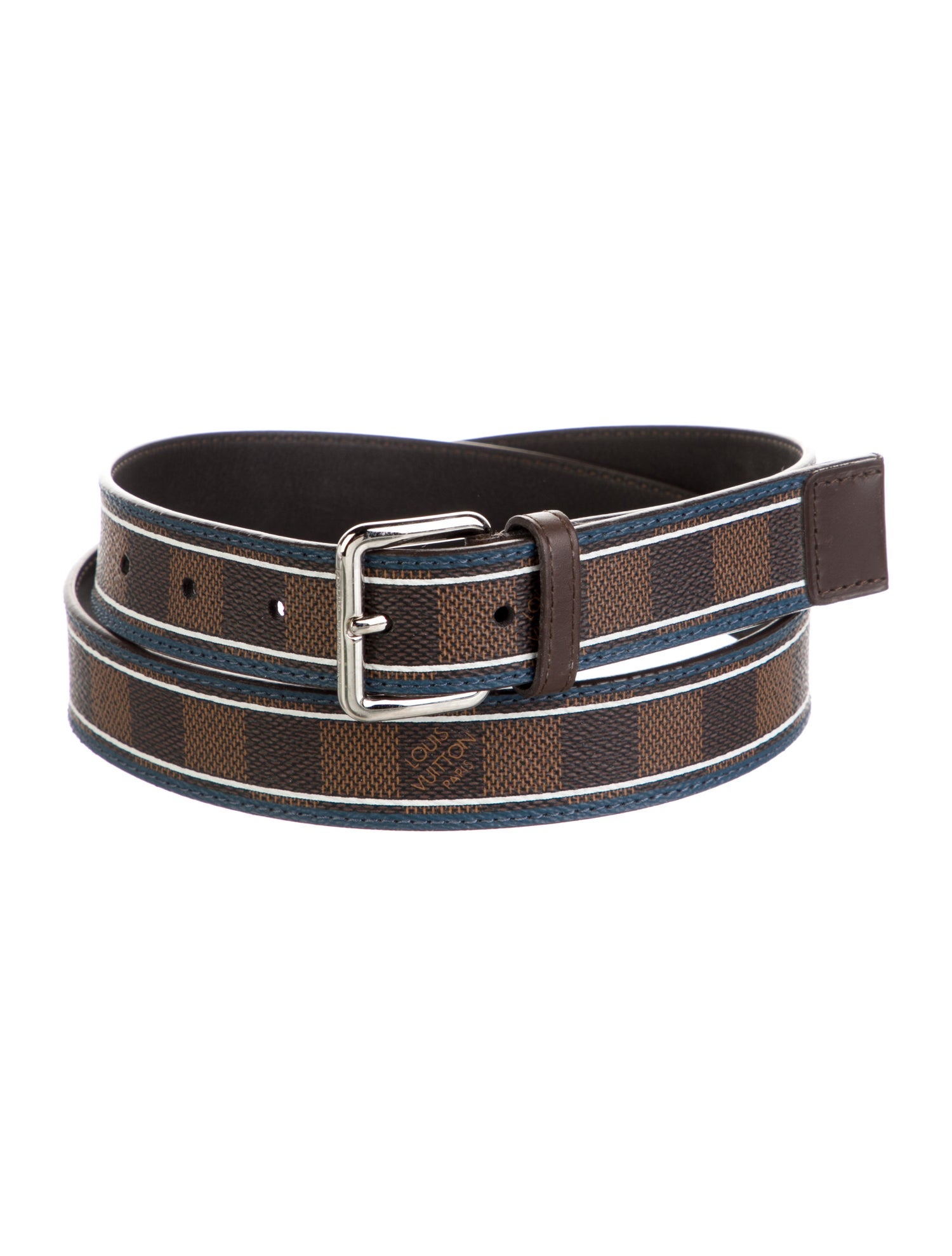 Louis Vuitton 2013 Damier Ebene Pattern Belt