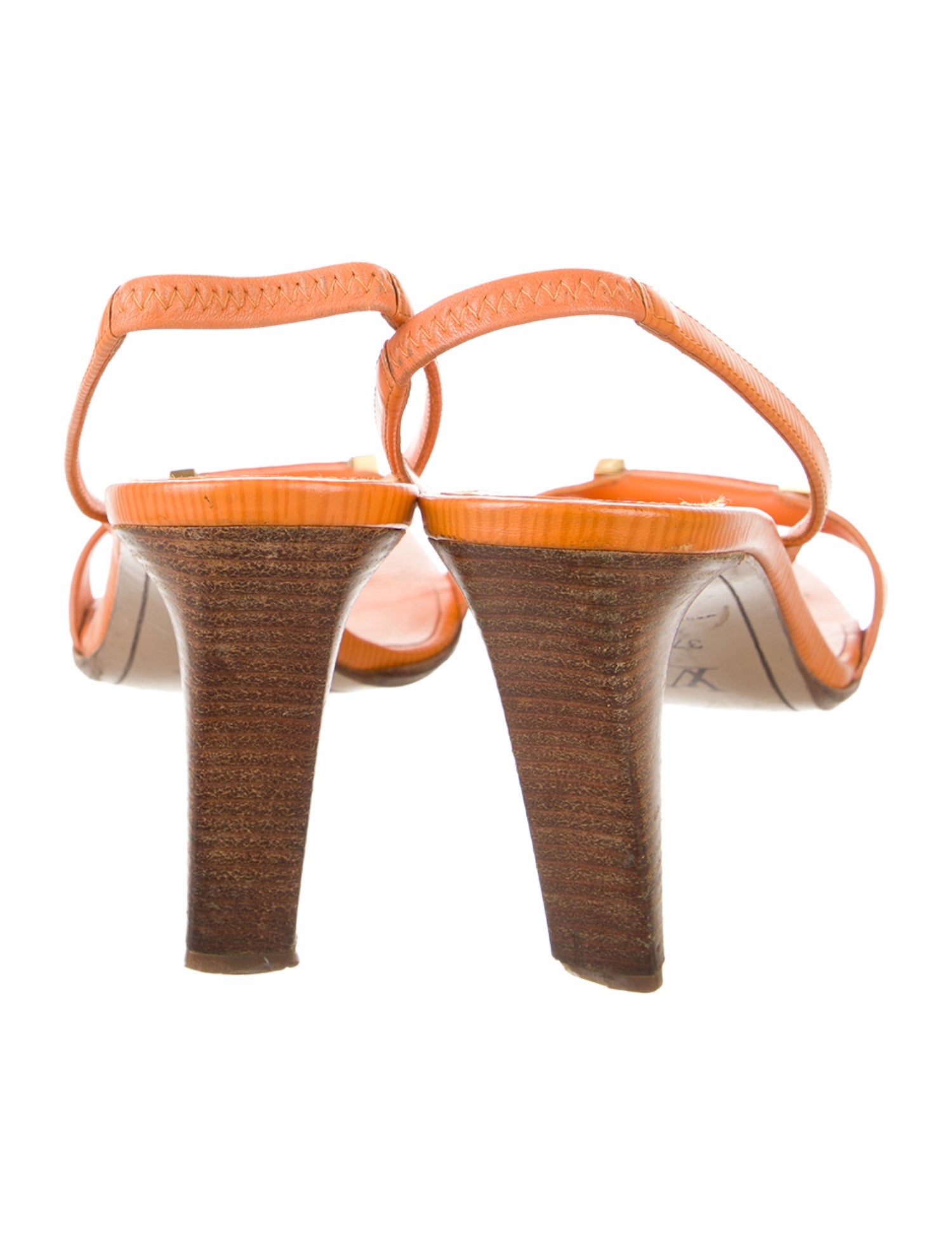 Louis Vuitton LV Monogram Leather Slingback Sandals