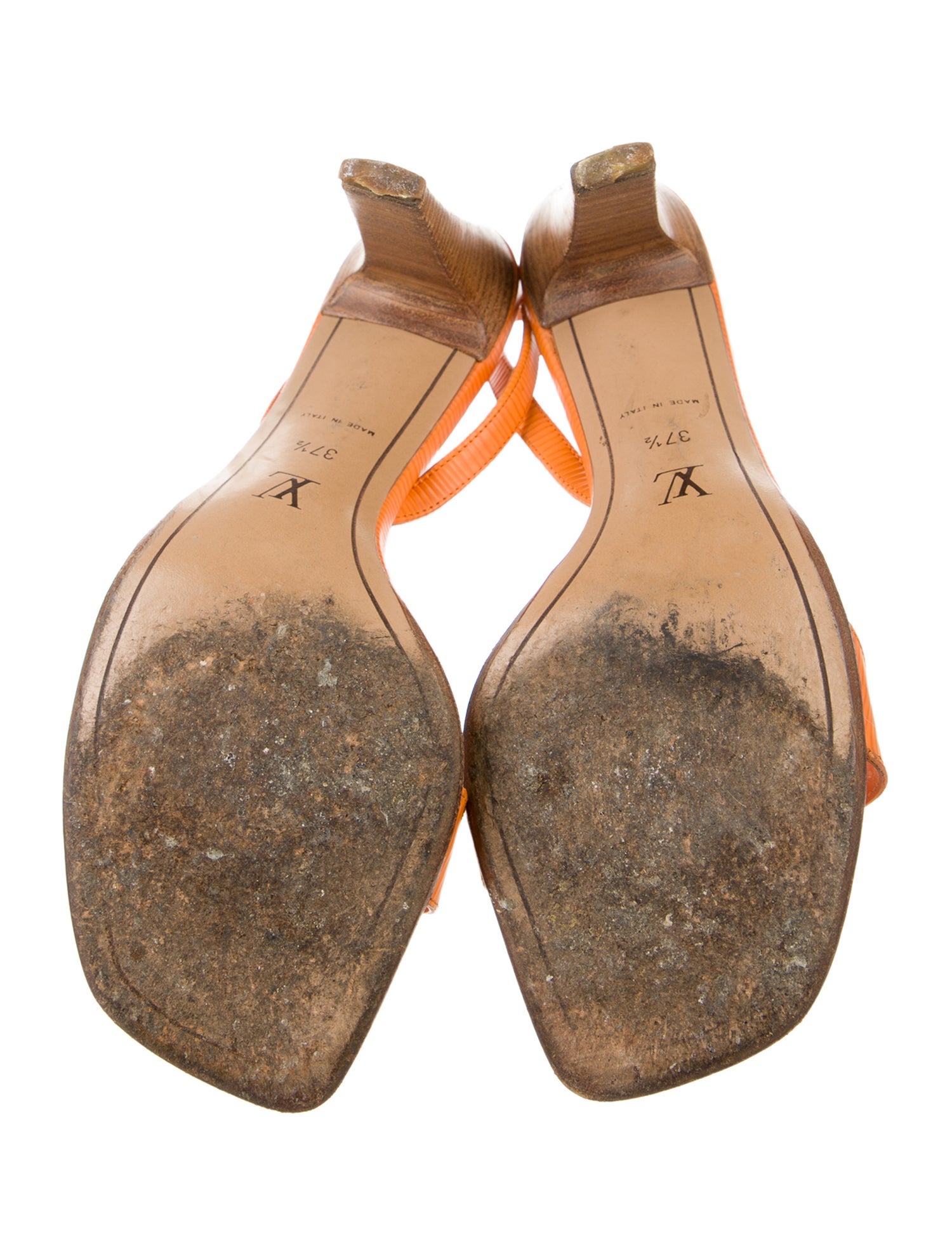 Louis Vuitton LV Monogram Leather Slingback Sandals