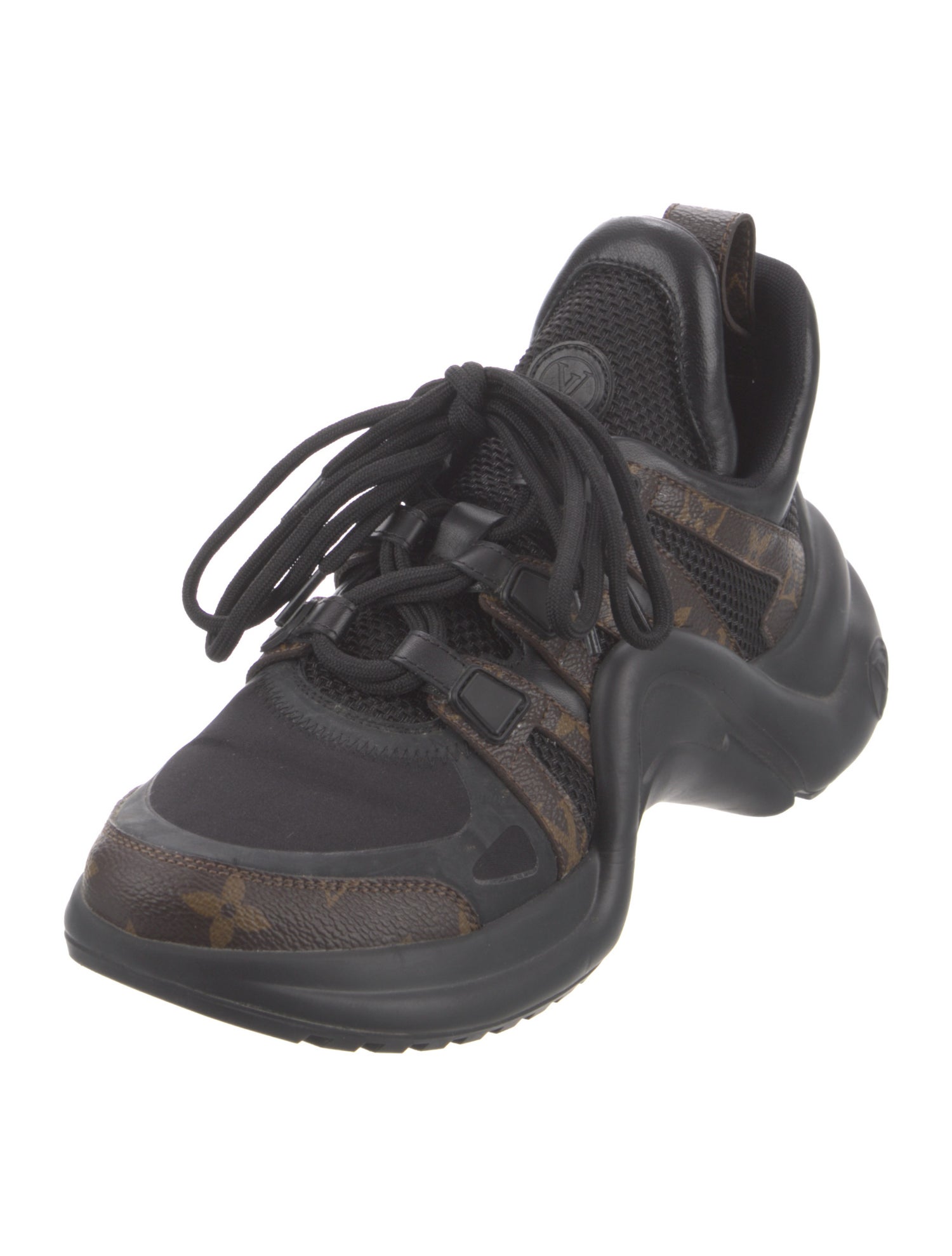 Louis Vuitton LV Monogram Mesh Accents Chunky Sneakers