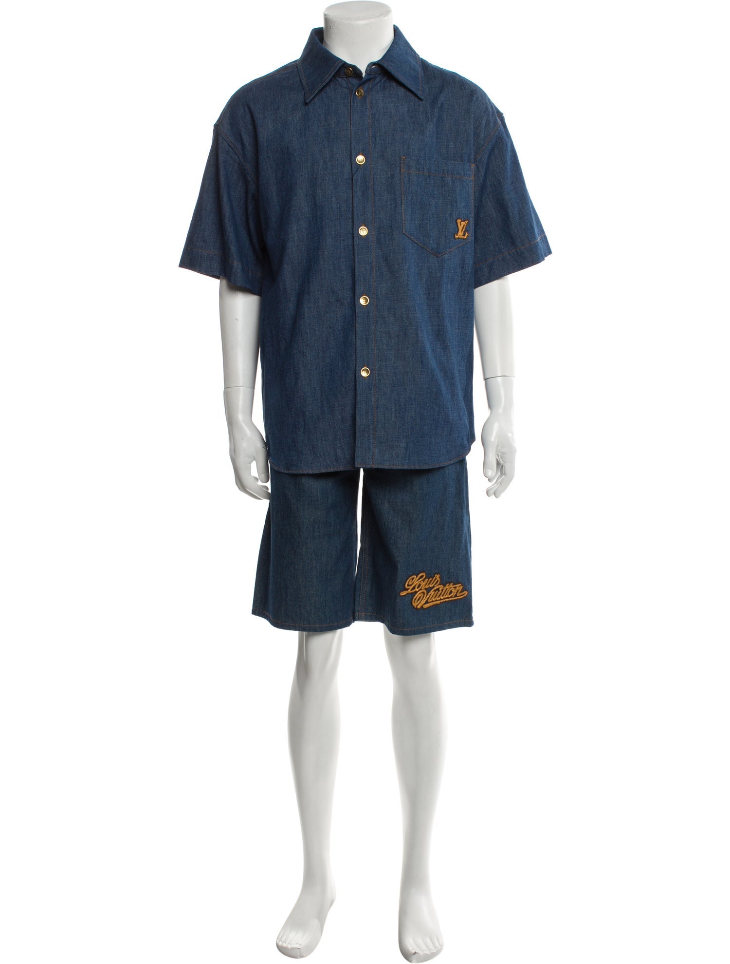 Louis Vuitton 2024 Short Sleeve Denim Shirt w/ Tags