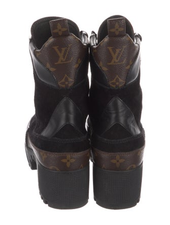 Louis Vuitton LV Monogram Suede Combat Boots