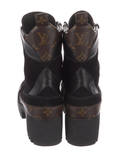 Louis Vuitton LV Monogram Suede Combat Boots