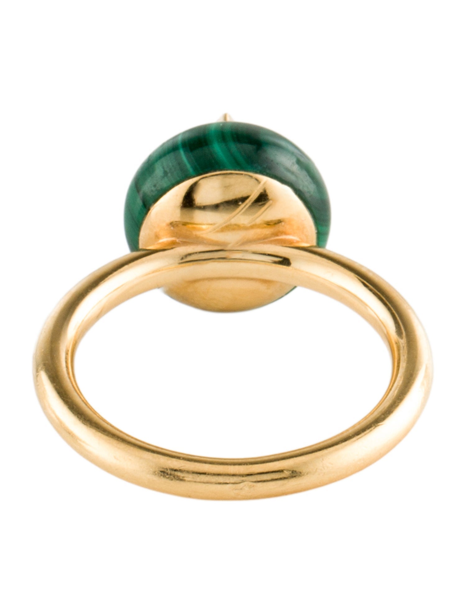 Louis Vuitton 18K Malachite & Diamond B Blossom Ring
