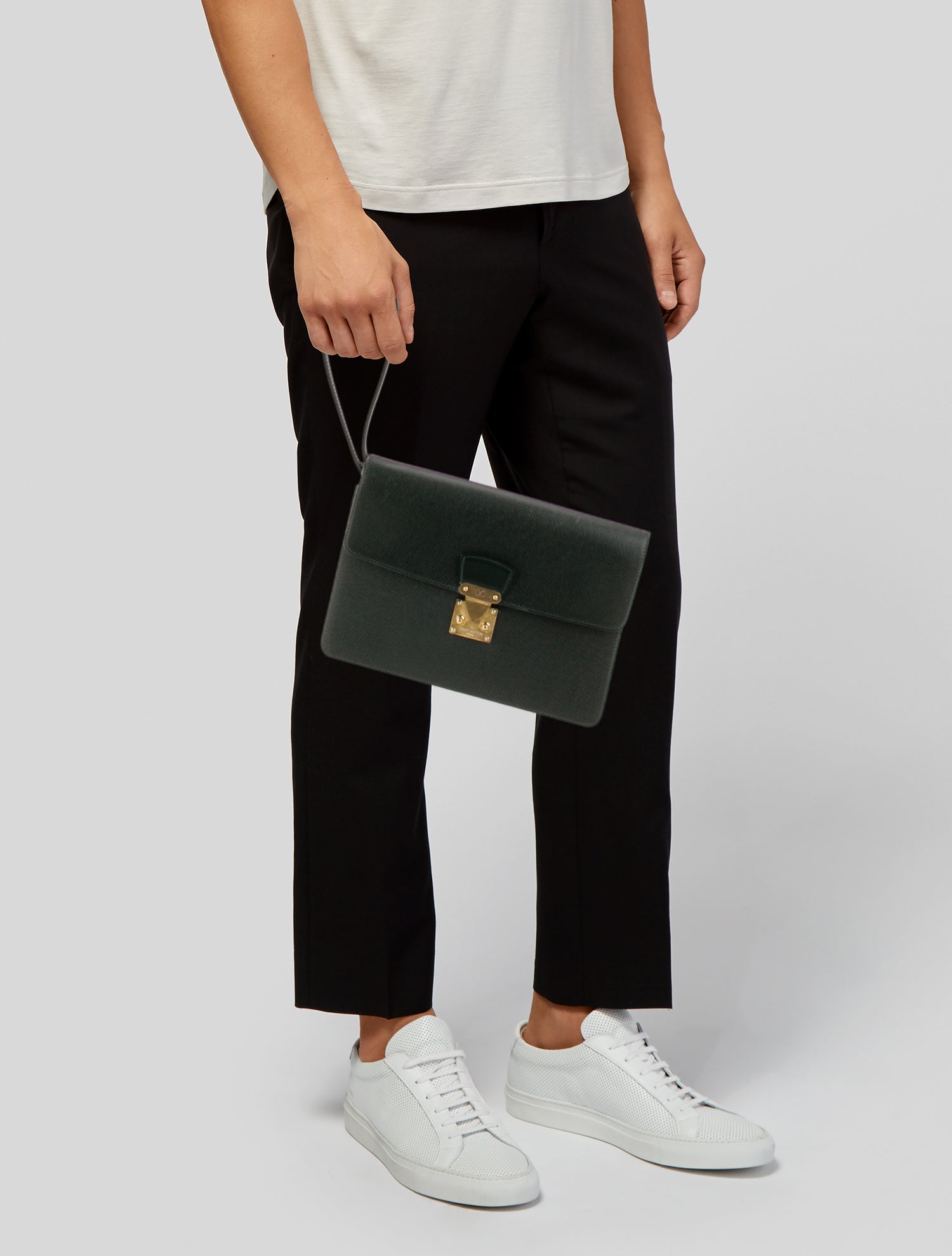 Louis Vuitton Taiga Leather Top Handle Bag