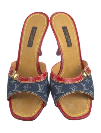 Louis Vuitton LV Monogram Denim Slides