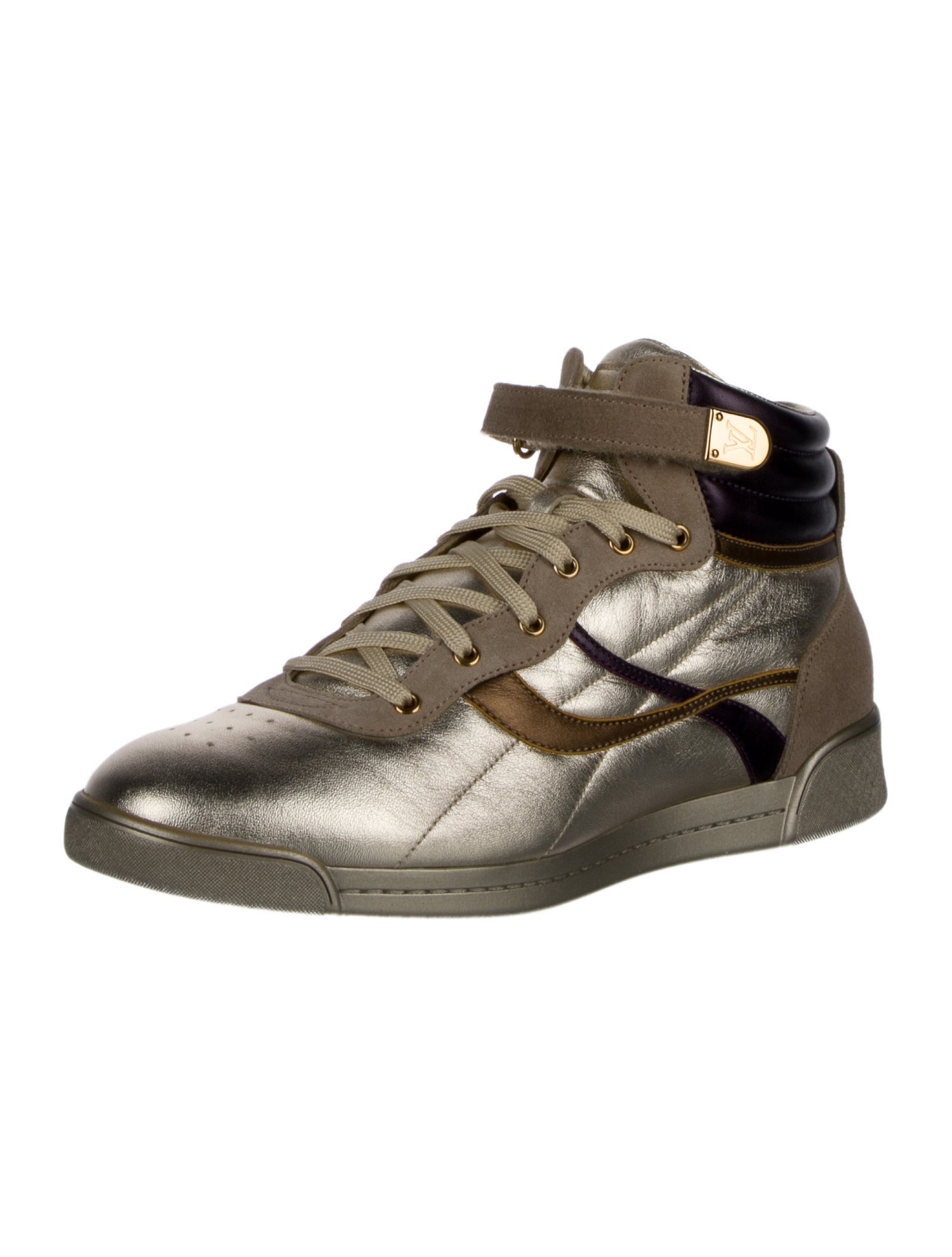 Louis Vuitton Leather Wedge Sneakers