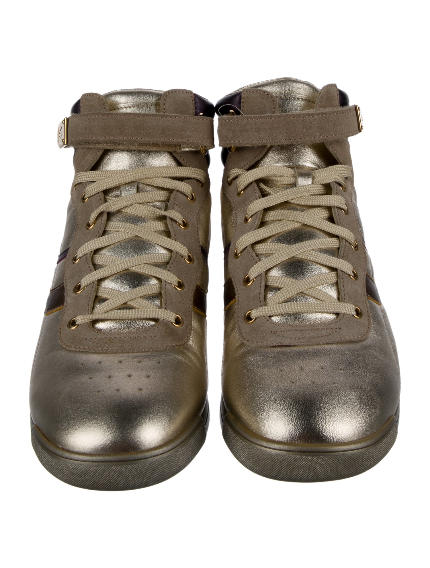 Louis Vuitton Leather Wedge Sneakers