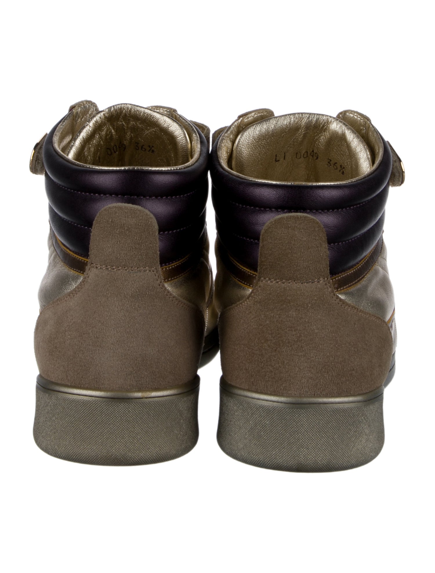 Louis Vuitton Leather Wedge Sneakers