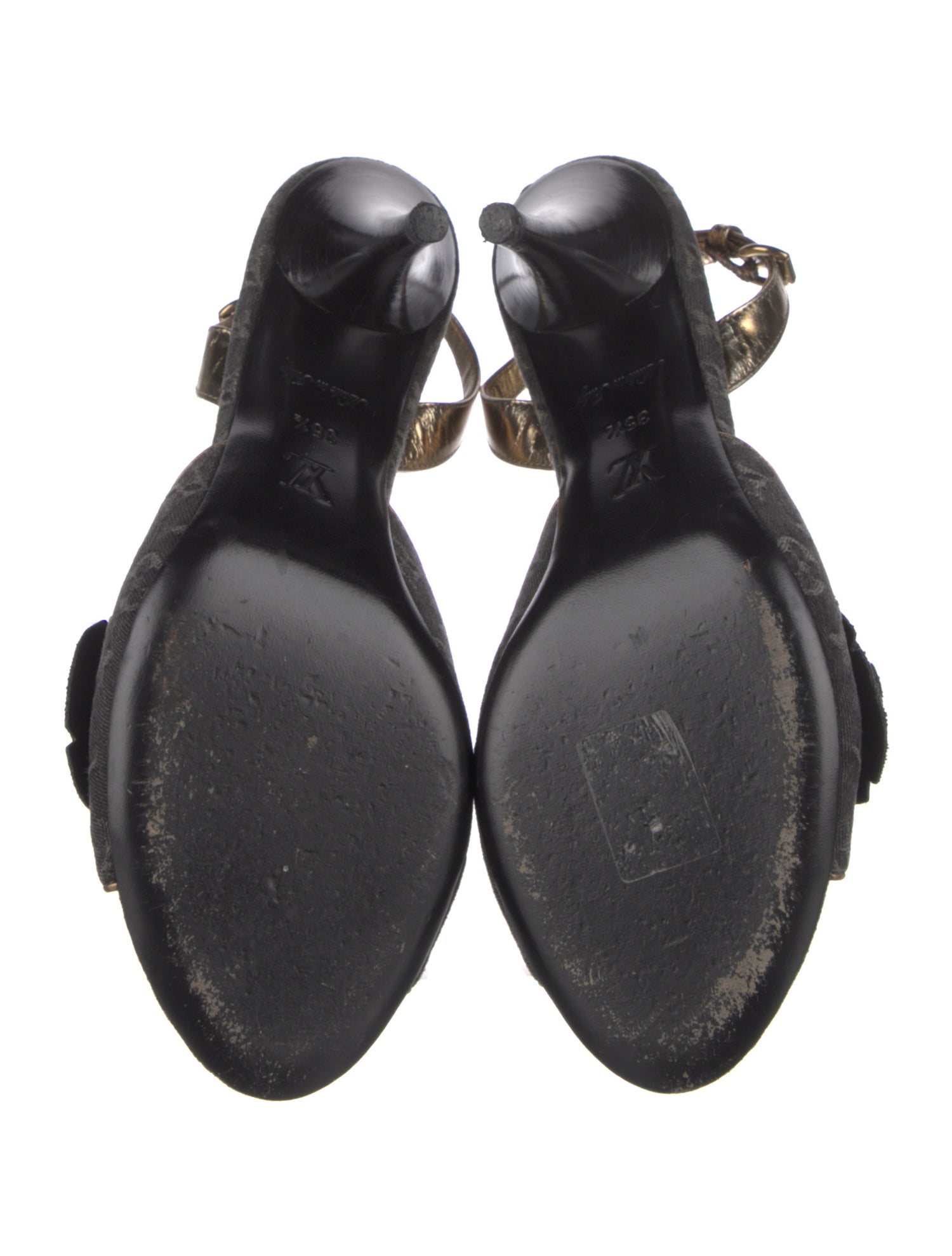 Louis Vuitton LV Monogram Denim Slingback Sandals