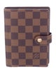 Louis Vuitton Damier Ebene Small Ring Agenda Cover