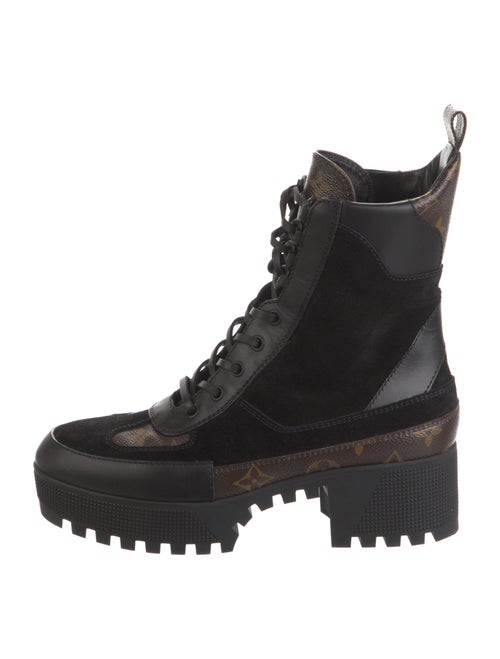 Louis Vuitton LV Monogram Suede Combat Boots