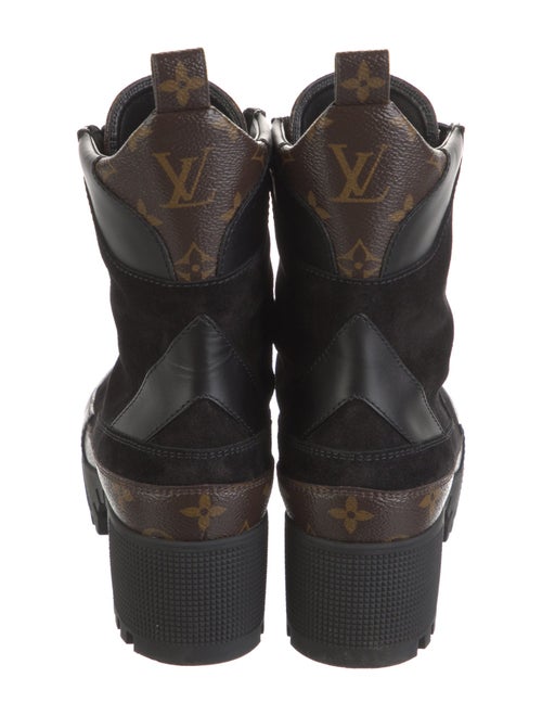Louis Vuitton LV Monogram Suede Combat Boots