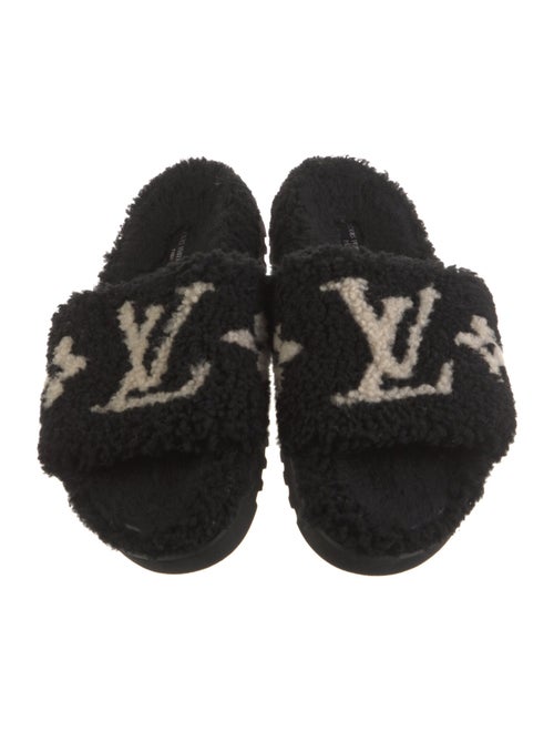 Louis Vuitton Shearling Printed Slides