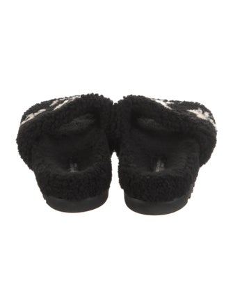 Louis Vuitton Shearling Printed Slides