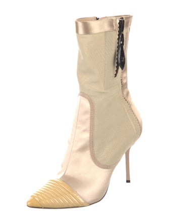 Louis Vuitton Satin Colorblock Pattern Sock Boots