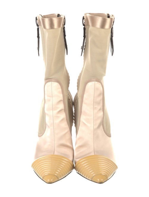 Louis Vuitton Satin Colorblock Pattern Sock Boots