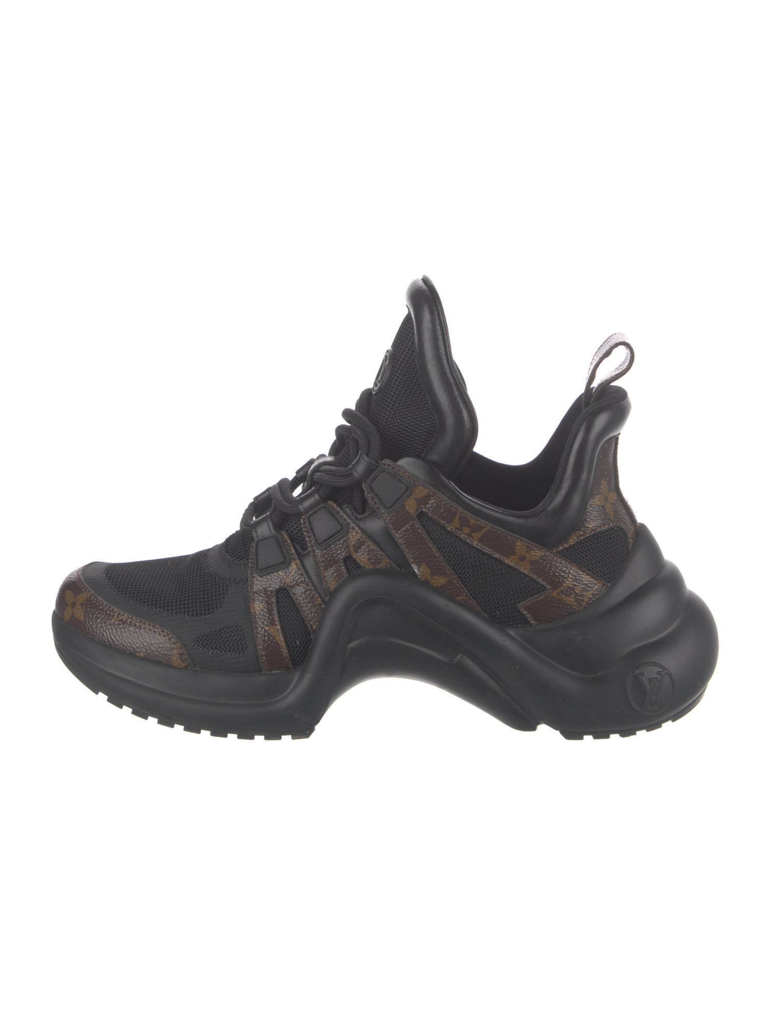 Louis Vuitton Leather Printed Chunky Sneakers