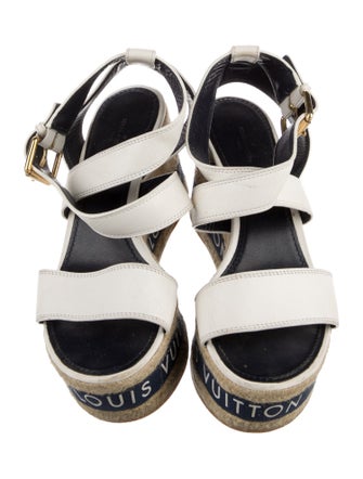 Louis Vuitton Leather Graphic Print Espadrilles