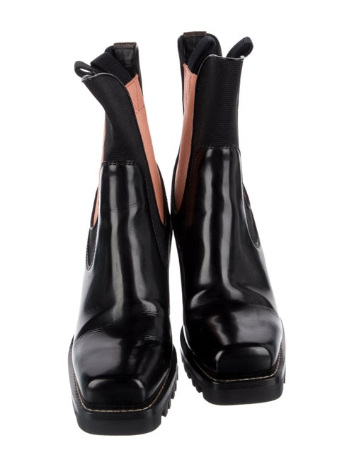 Louis Vuitton Leather Colorblock Pattern Chelsea Boots