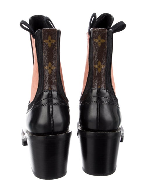 Louis Vuitton Leather Colorblock Pattern Chelsea Boots
