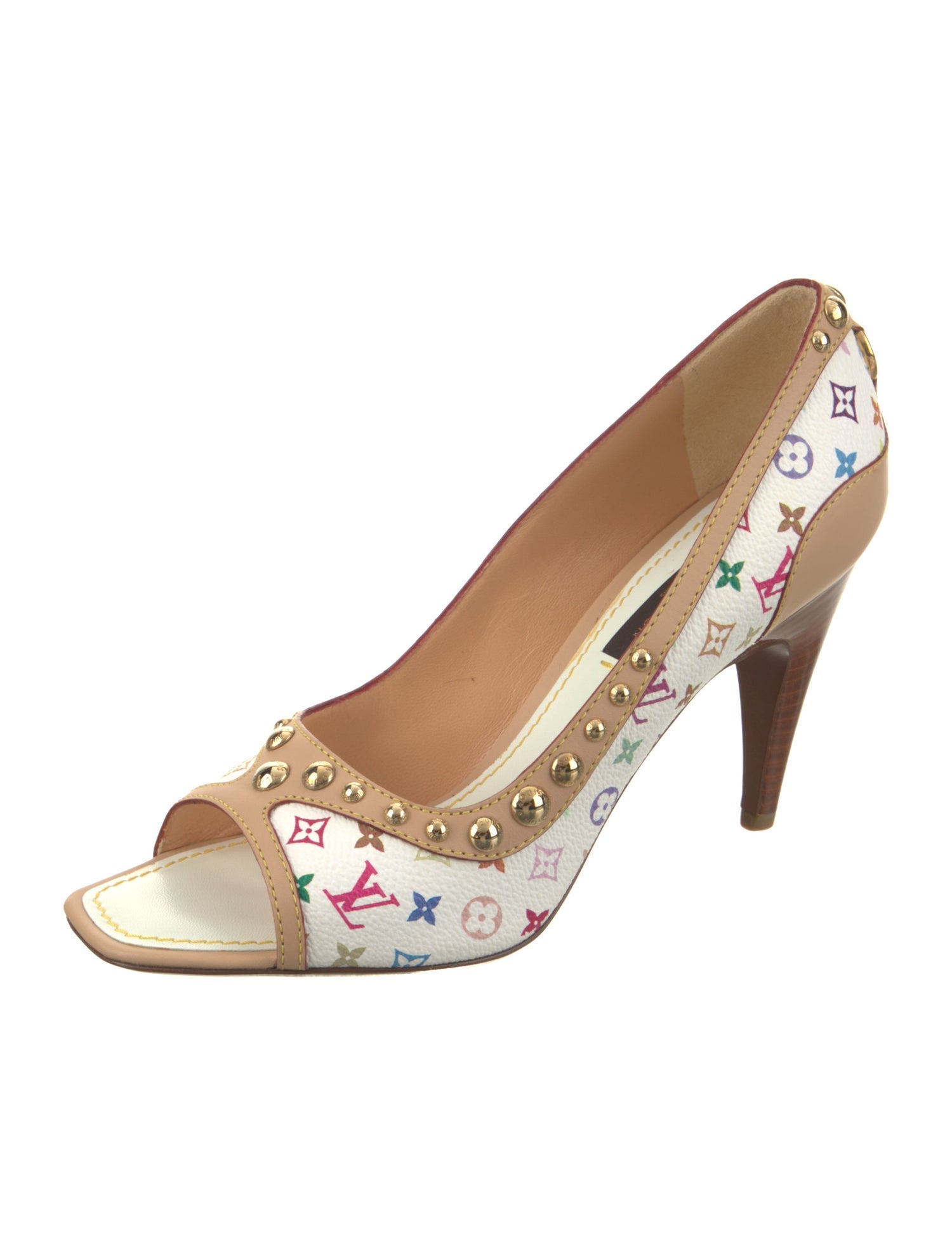 Louis Vuitton Leather Printed Pumps
