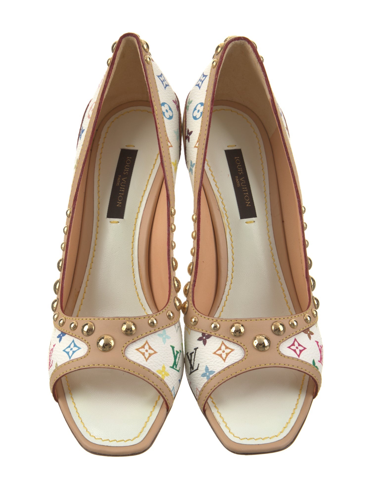 Louis Vuitton Leather Printed Pumps