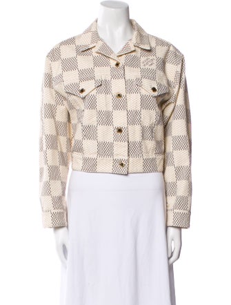 Louis Vuitton 2022 Plaid Print Denim Jacket