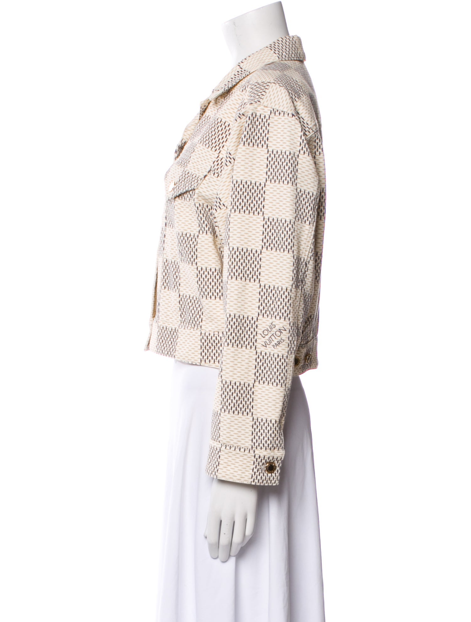 Louis Vuitton 2022 Plaid Print Denim Jacket