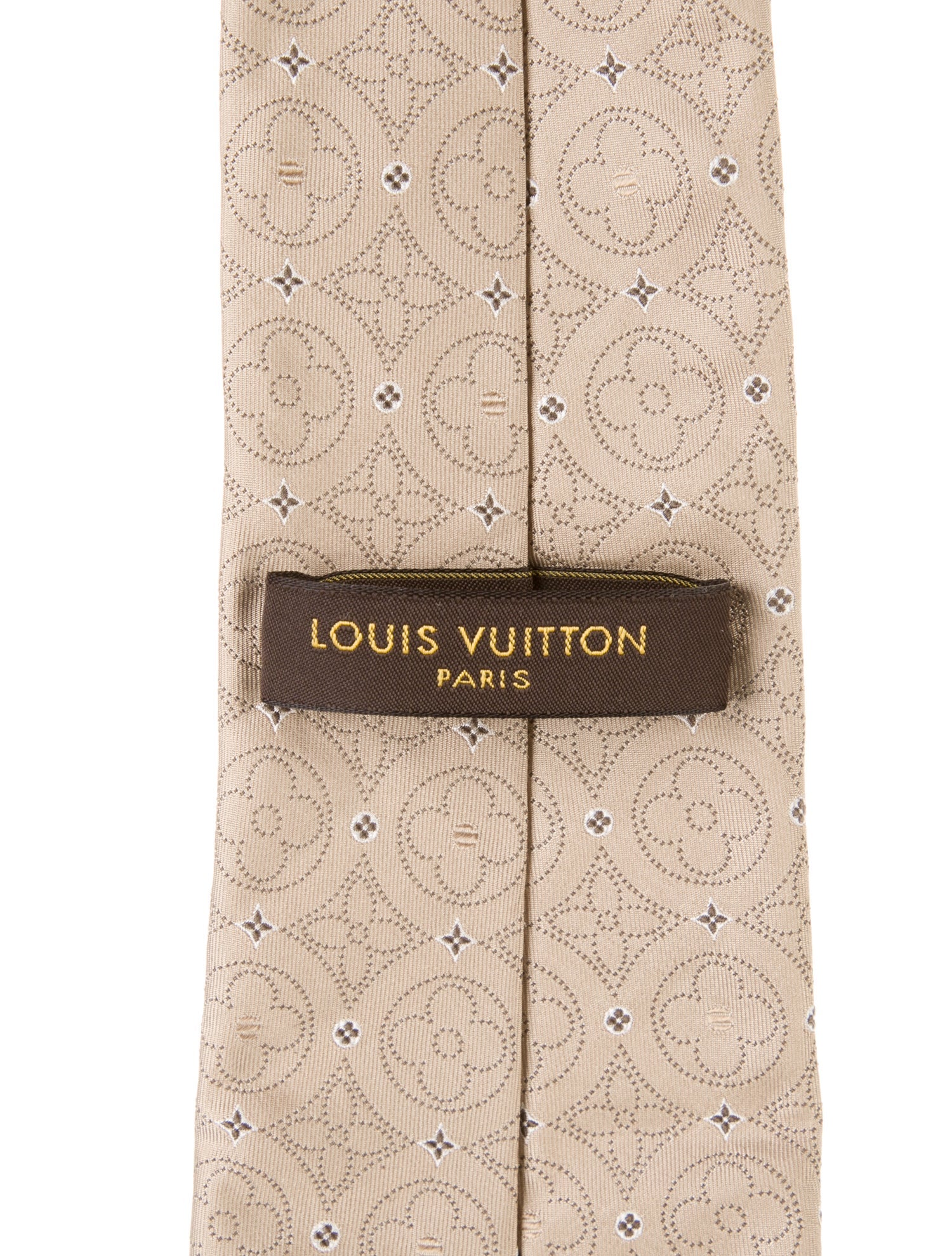 Louis Vuitton Men's Neutral Patterned Louis Vuitton Silk Tie