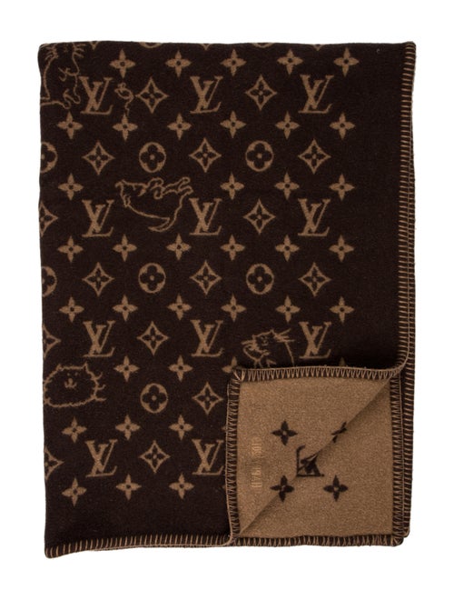 Louis Vuitton x Grace Coddington Catogram Throw Blanket