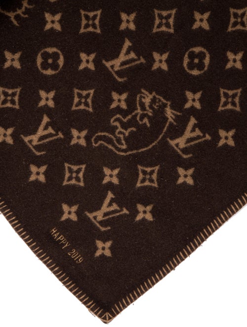 Louis Vuitton x Grace Coddington Catogram Throw Blanket