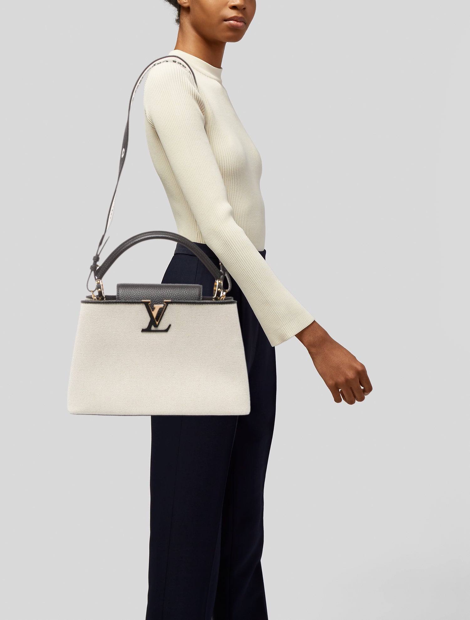 Louis Vuitton Canvas Capucines MM