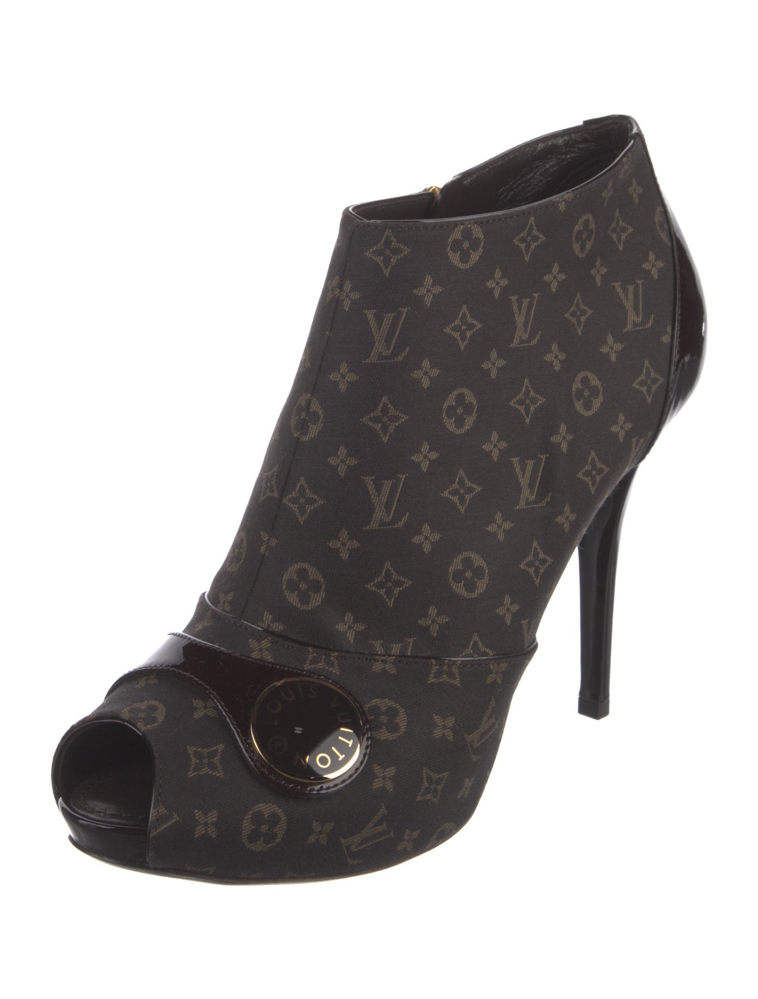Louis Vuitton Monogram Pattern Canvas Boots