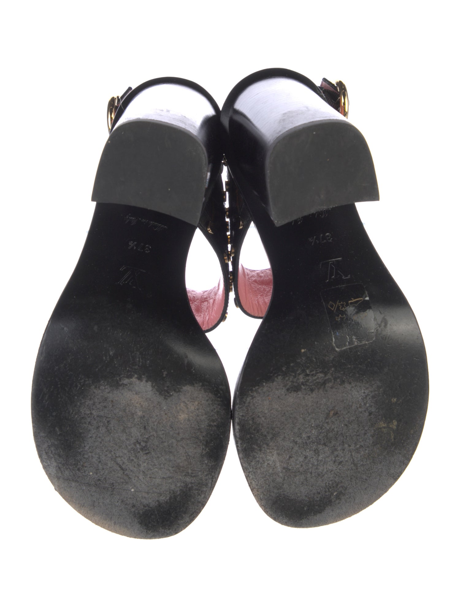 Louis Vuitton LV Monogram Leather Slingback Sandals