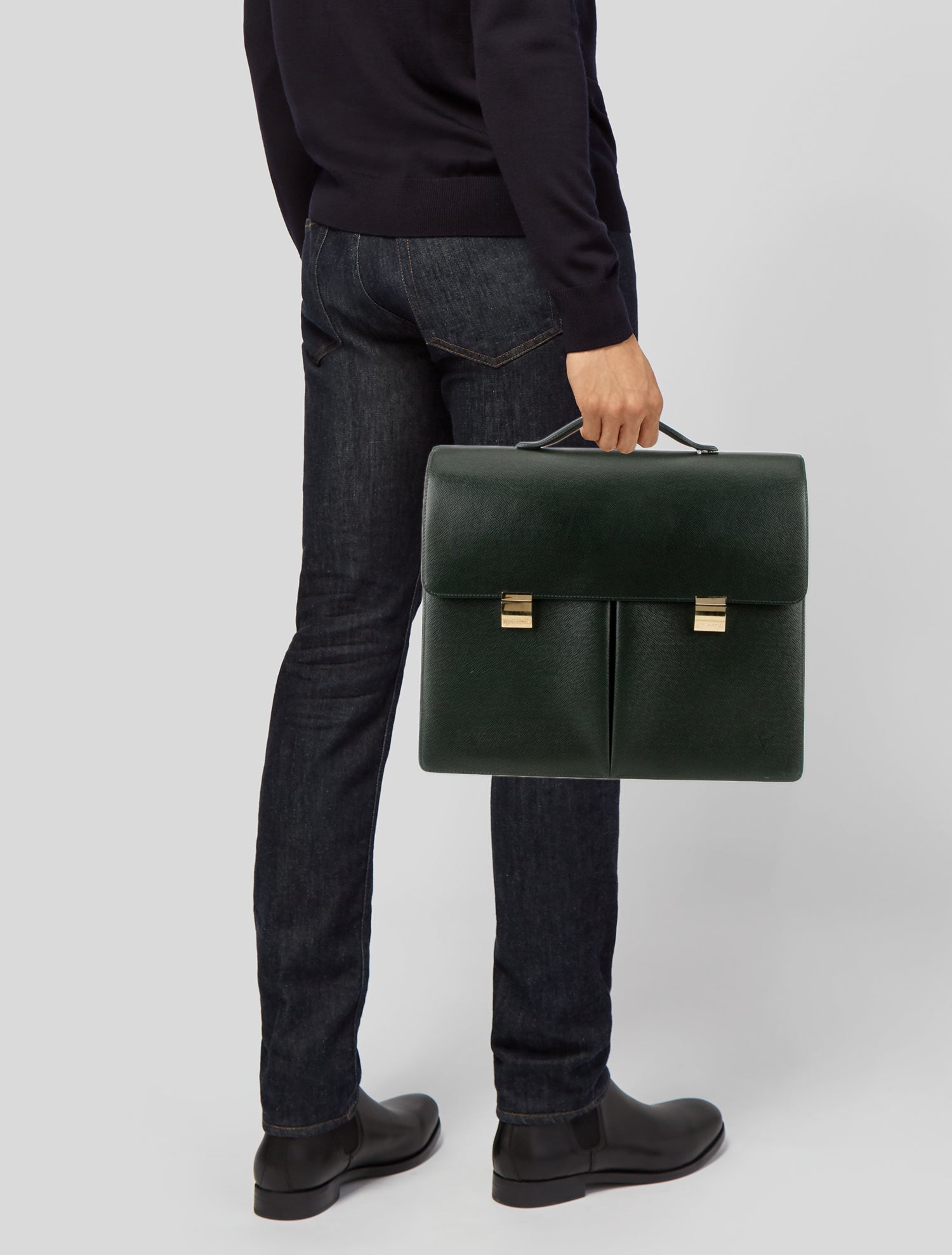 Louis Vuitton Taiga Leather Briefcase Vintage