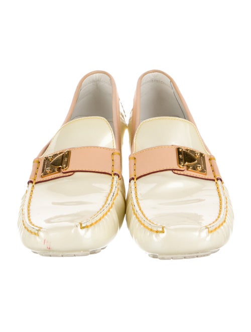 Louis Vuitton Patent Leather Colorblock Pattern Loafers