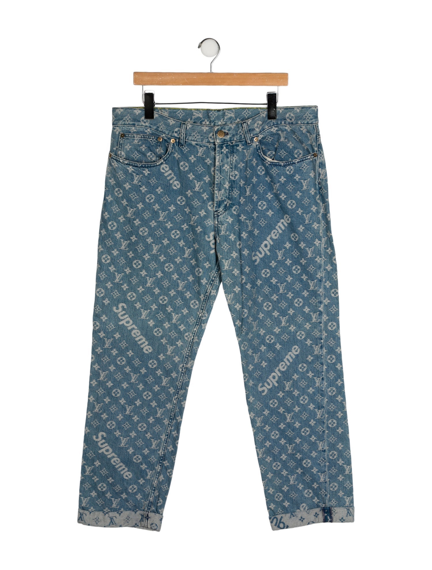 Louis Vuitton x Supreme 2017 Straight-Leg Jeans