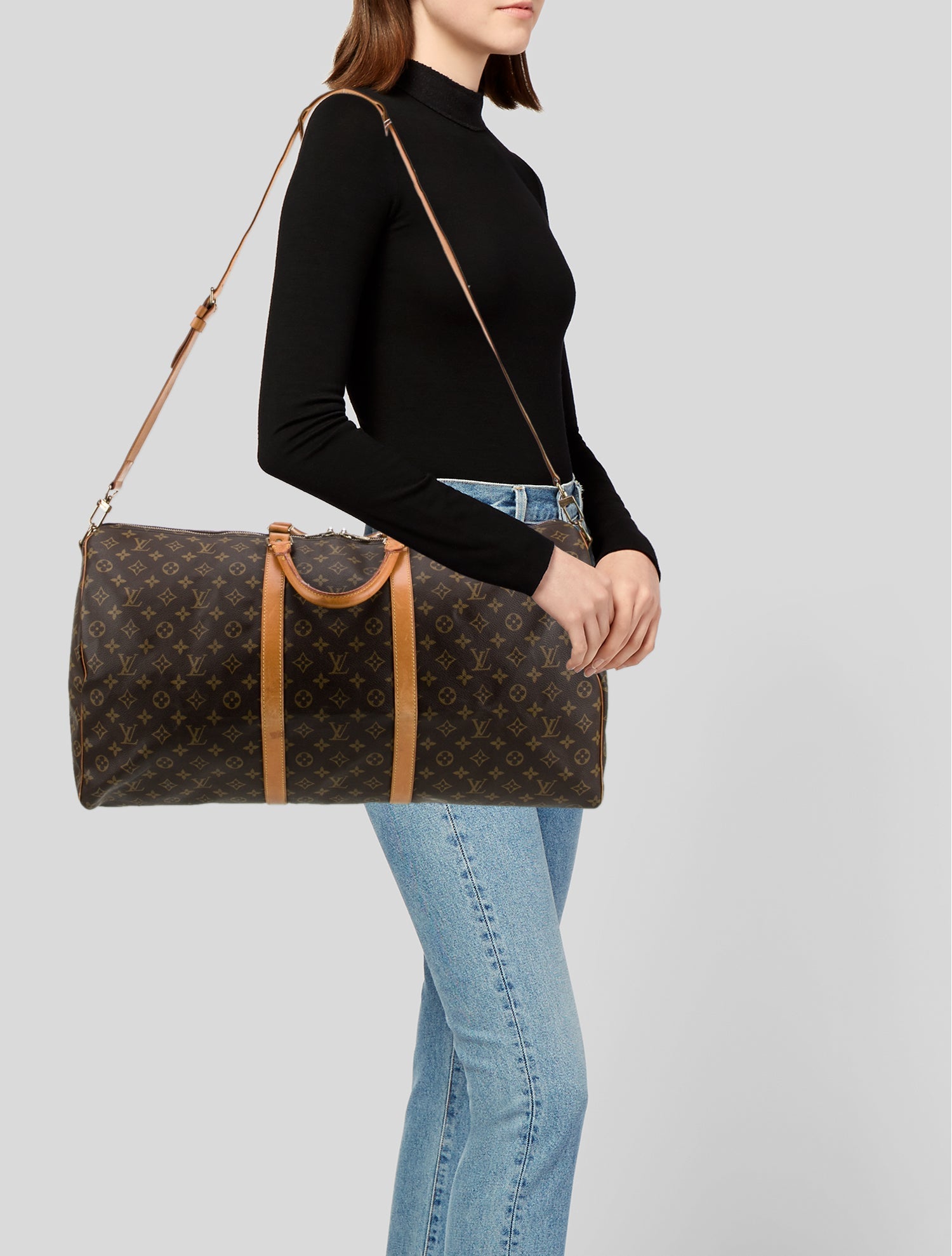 Louis Vuitton LV Monogram Keepall Bandouliere 60 Vintage