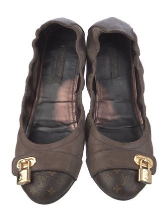 Louis Vuitton LV Monogram Leather Ballet Flats