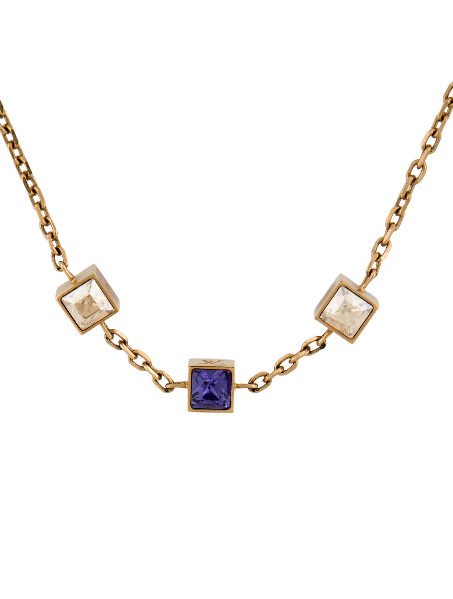 Louis Vuitton Crystal Gambles Station Necklace
