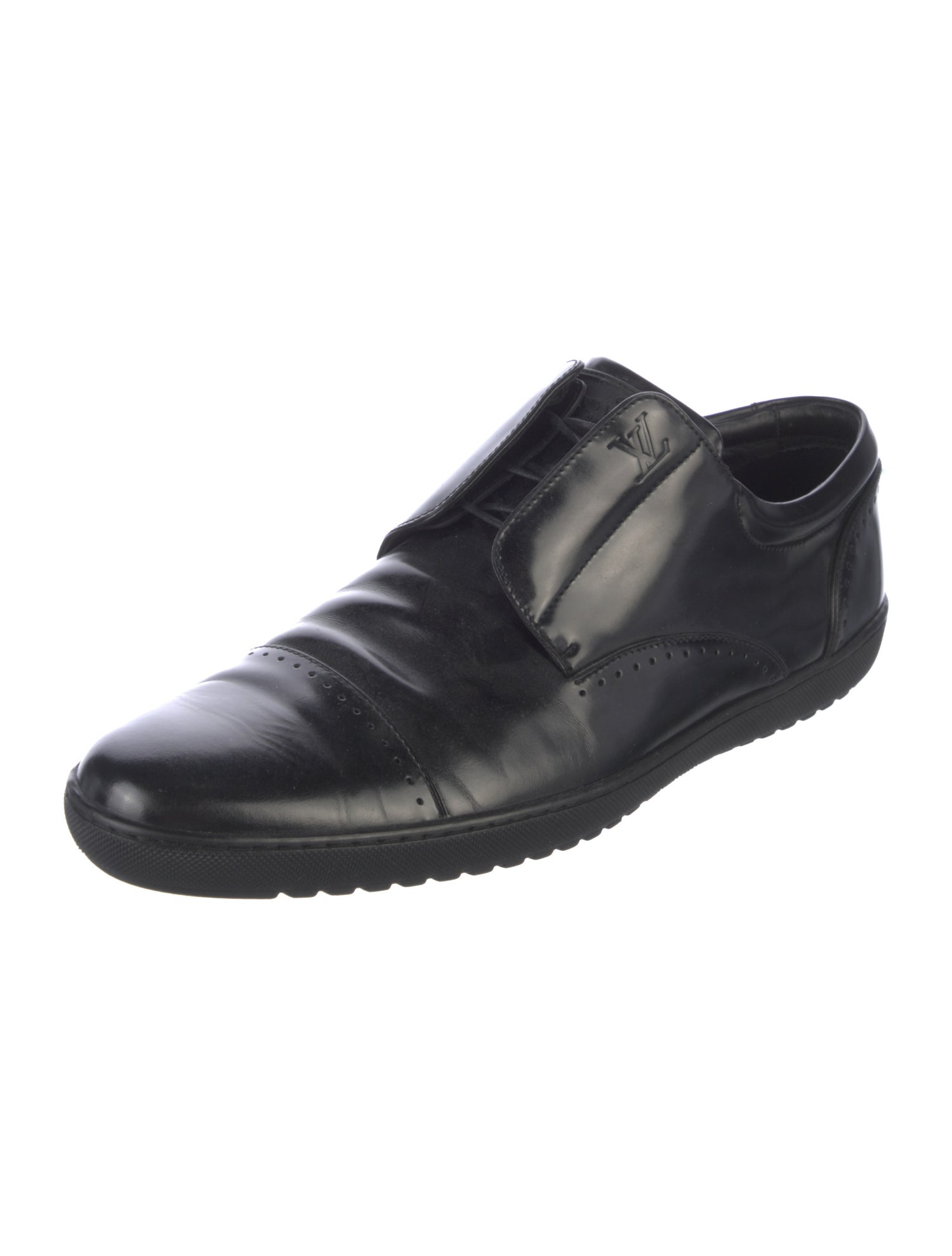 Louis Vuitton Leather Lasercut Accents Oxfords
